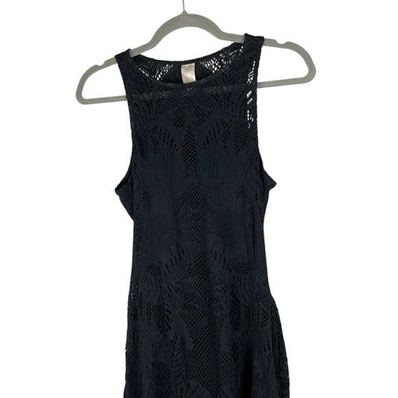Mara Hoffman Black Crochet Knit Mesh Sheath Dress Size Medium - Picture 3 of 9